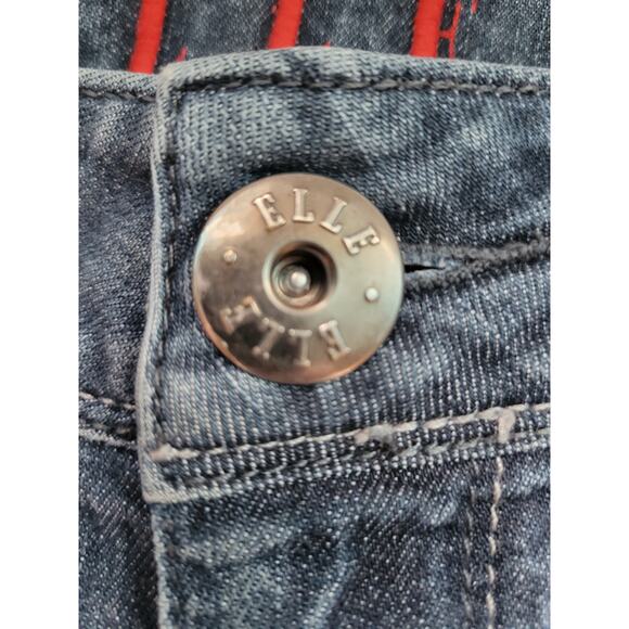 Elle Medium Wash Tapered Leg Jeans Women's 8R Low Rise Y2K Going Out Outdoors - Picture 6 of 7